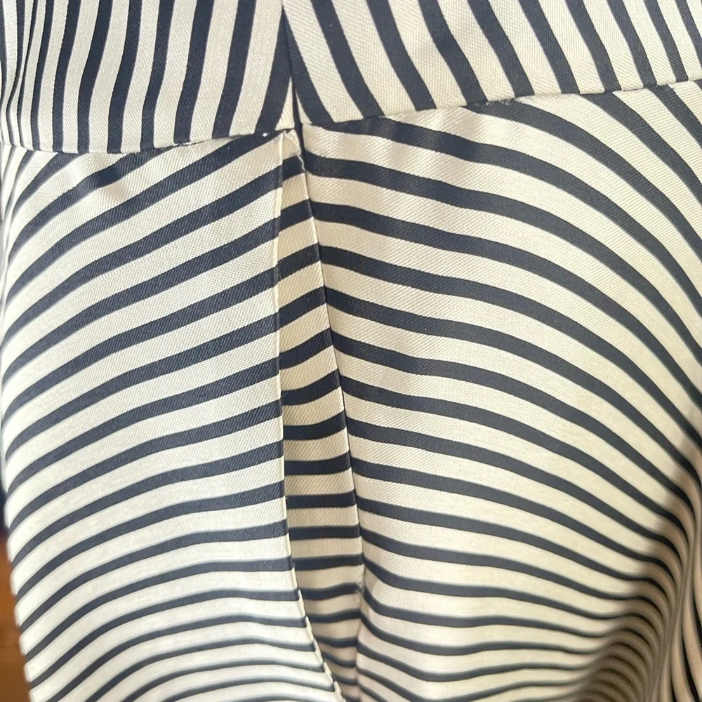 Ralph Lauren Black and cream Striped Silk Skirt from midnight collection - Picture 5 of 7